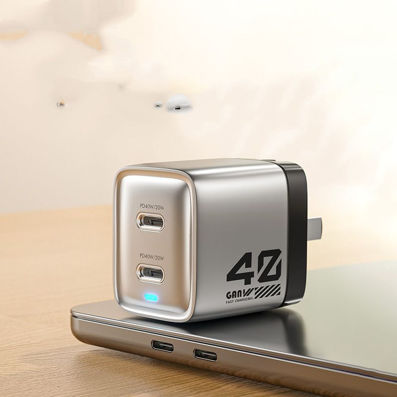 Fiche de charge Gallium Nitride Mecha Chargeur à port multiples Charge rapide pliable