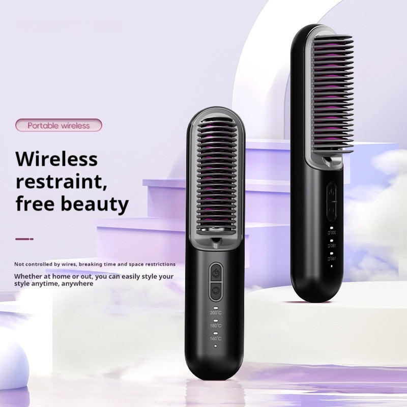 Sans fil Comb droit Portable 60 millions de cheveux anion soins Peigne électrique