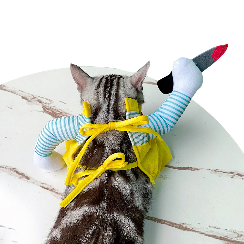 Costume de chat Vêtements créatifs couteau jaune Assassin Vêtements de chat