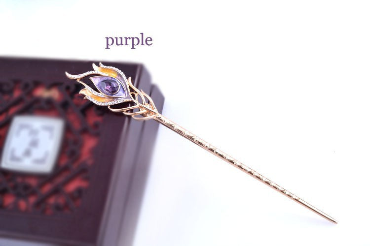 Rétro Hairpin Peacock Feather Styling Hairpin