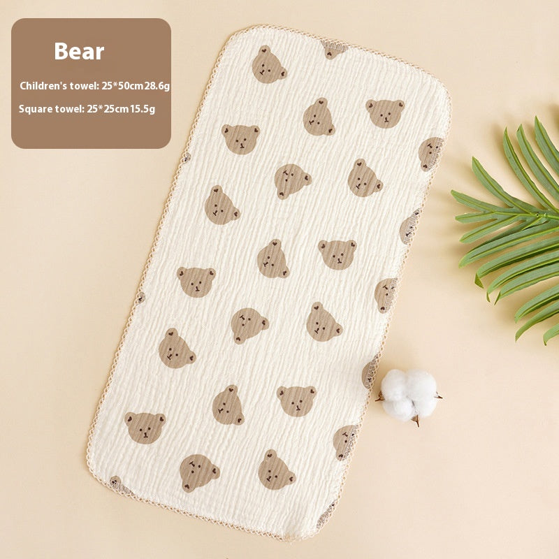 Serviette pour bébé Salive Laver le visage en coton pur nouveau-né