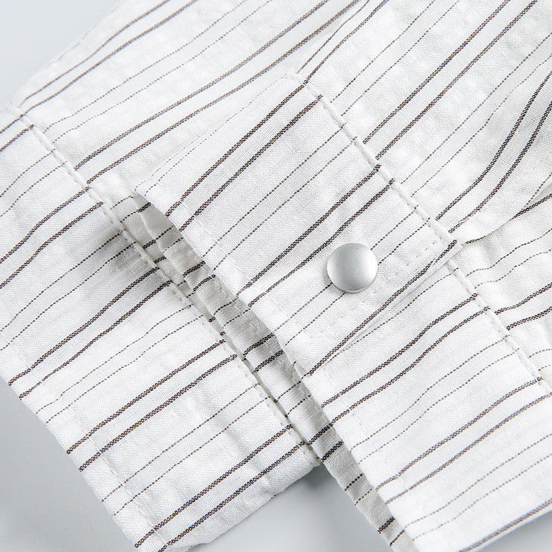 Veste pour vêtements de travail Lapel à rayures rétro