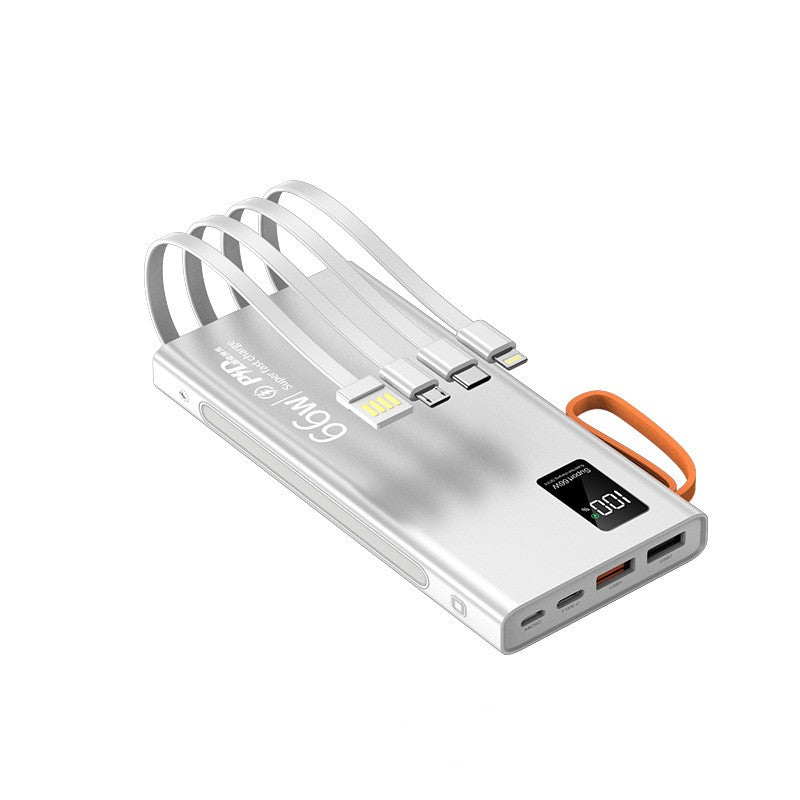 66W est livré avec 3 fils Super Fast Charge 20000mAh Power Bank Grande Puissance Mobile