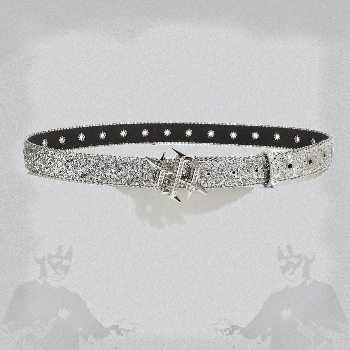 Large Ceinture, mode européenne et américaine Personnalisée Ceinture Jeans décorée de paillettes