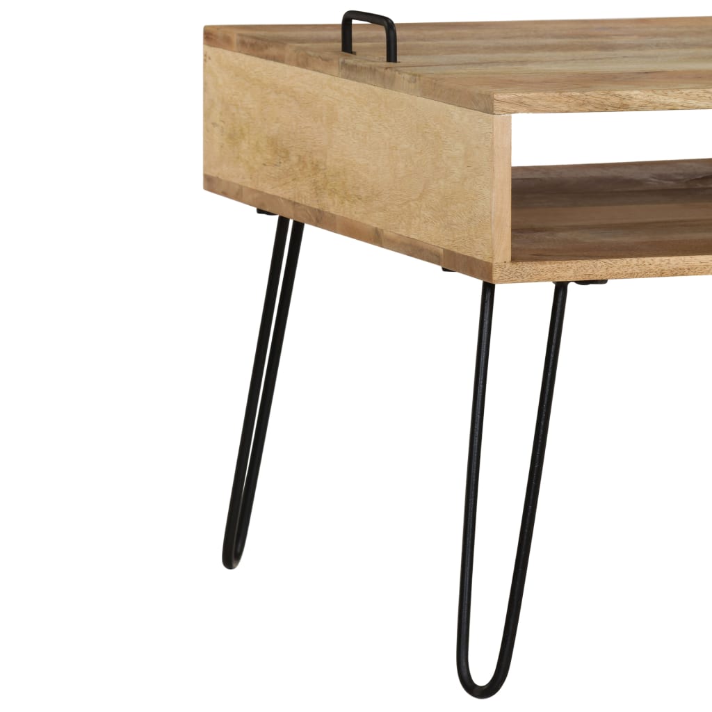 TV stand en bois massif de mangue 110x35x45 cm