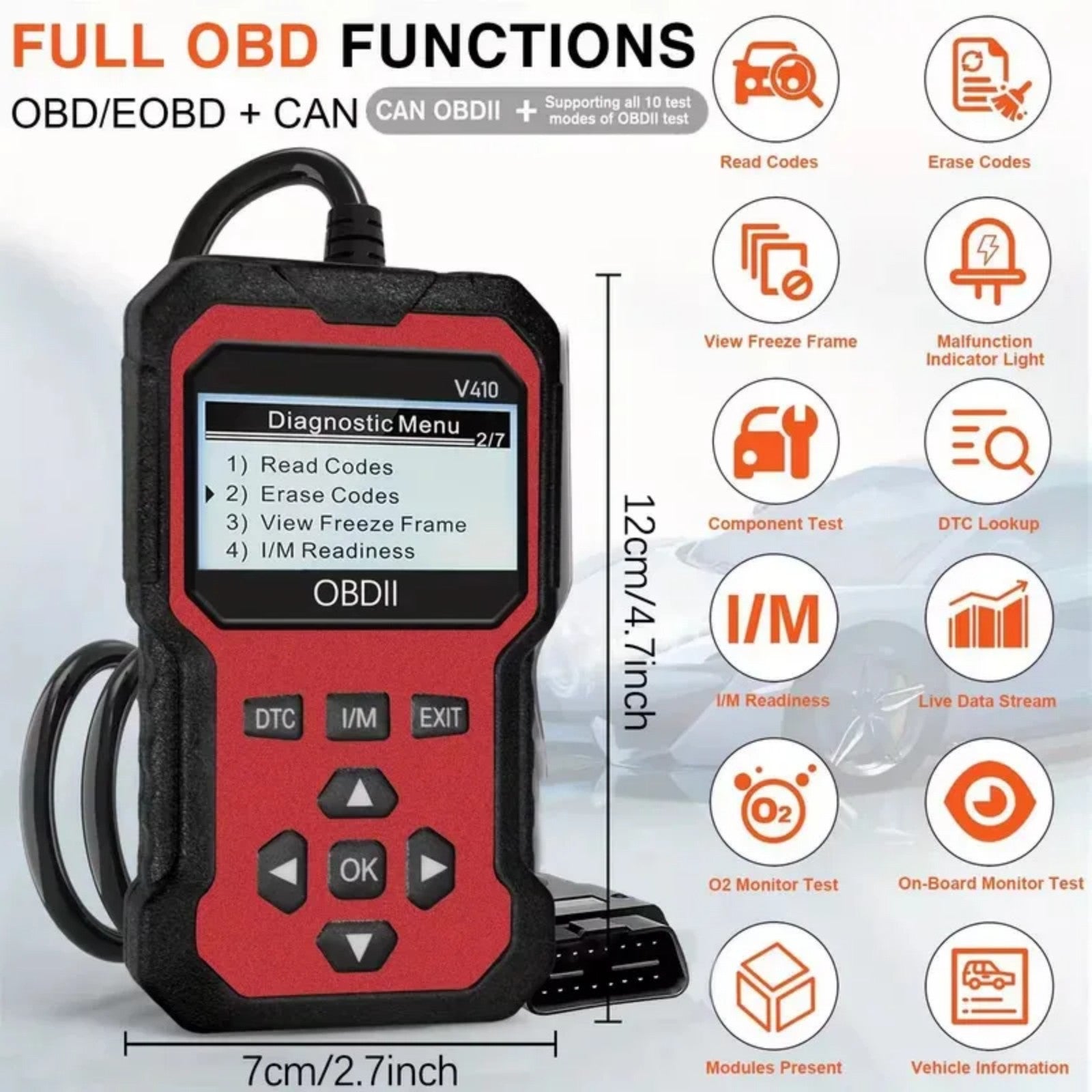 Scanner diagnostique moteur automobile