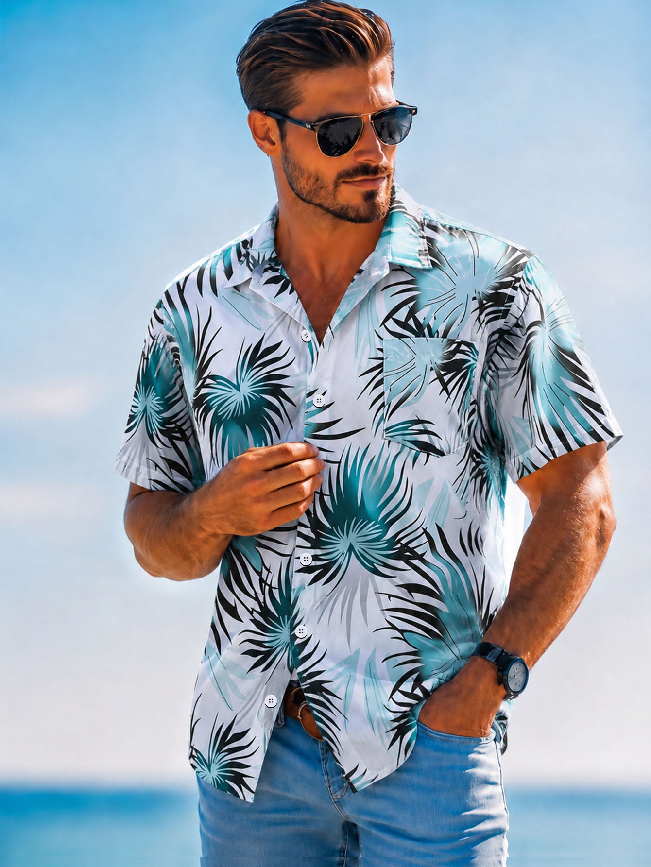 Chemise Hawaïenne Casual Homme