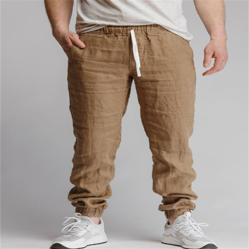 Pantalon de jogging respirant à l'extérieur casual en couleur solide avec des pantalons élastiques