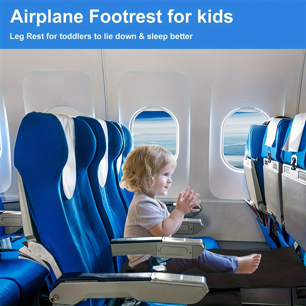 Plaque d'extension de siège d'avion portable - repose-pieds confortable en nylon pour jambe améliorée