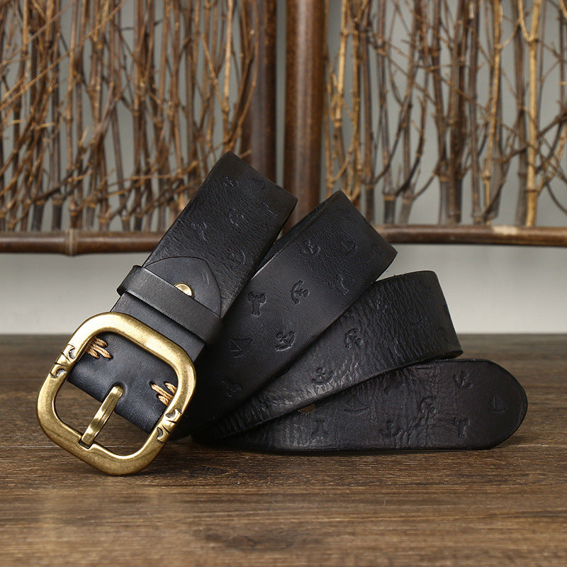 Ceinture en cuir modèle coréen