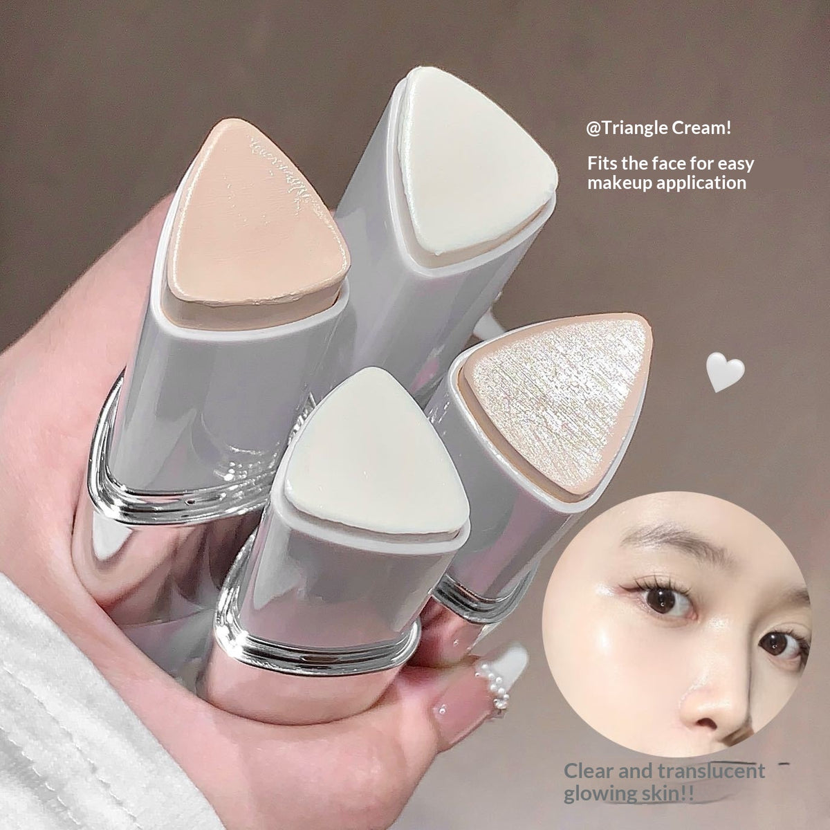 Dual-Head Natural Concealing Contouring Brightening Long-Lasting Foundation Cream