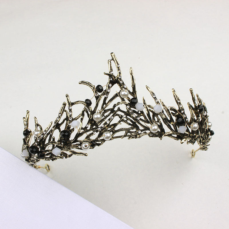 Mariée Mariée Robe de Grande Couronne Noire