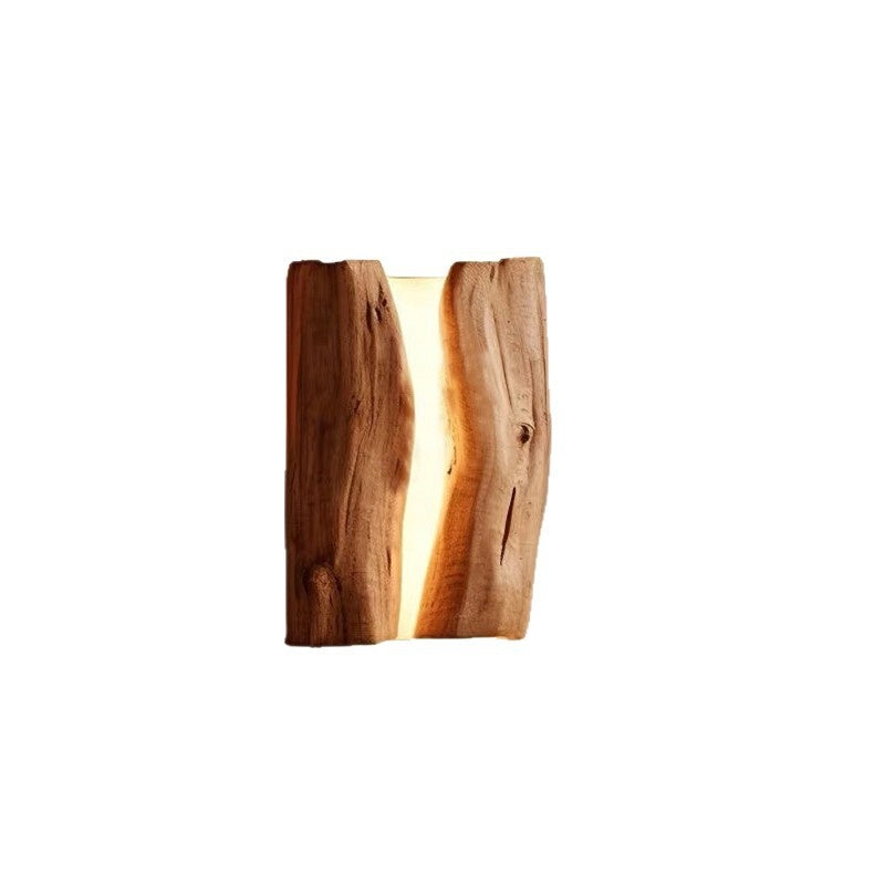 Lampe murale en bois massif Chambre à coucher en bois