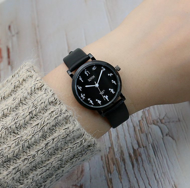Mori Personality Scale Quartz Montres Mode Petit Kit Hommes et Femmes