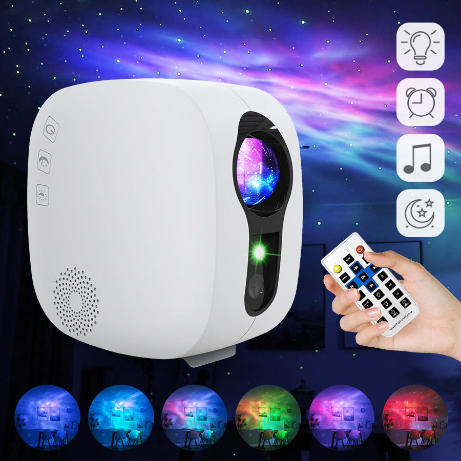 Laser Starry Sky Projection Lampe Nebula Moon colorée avec la musique Bluetooth Lecture