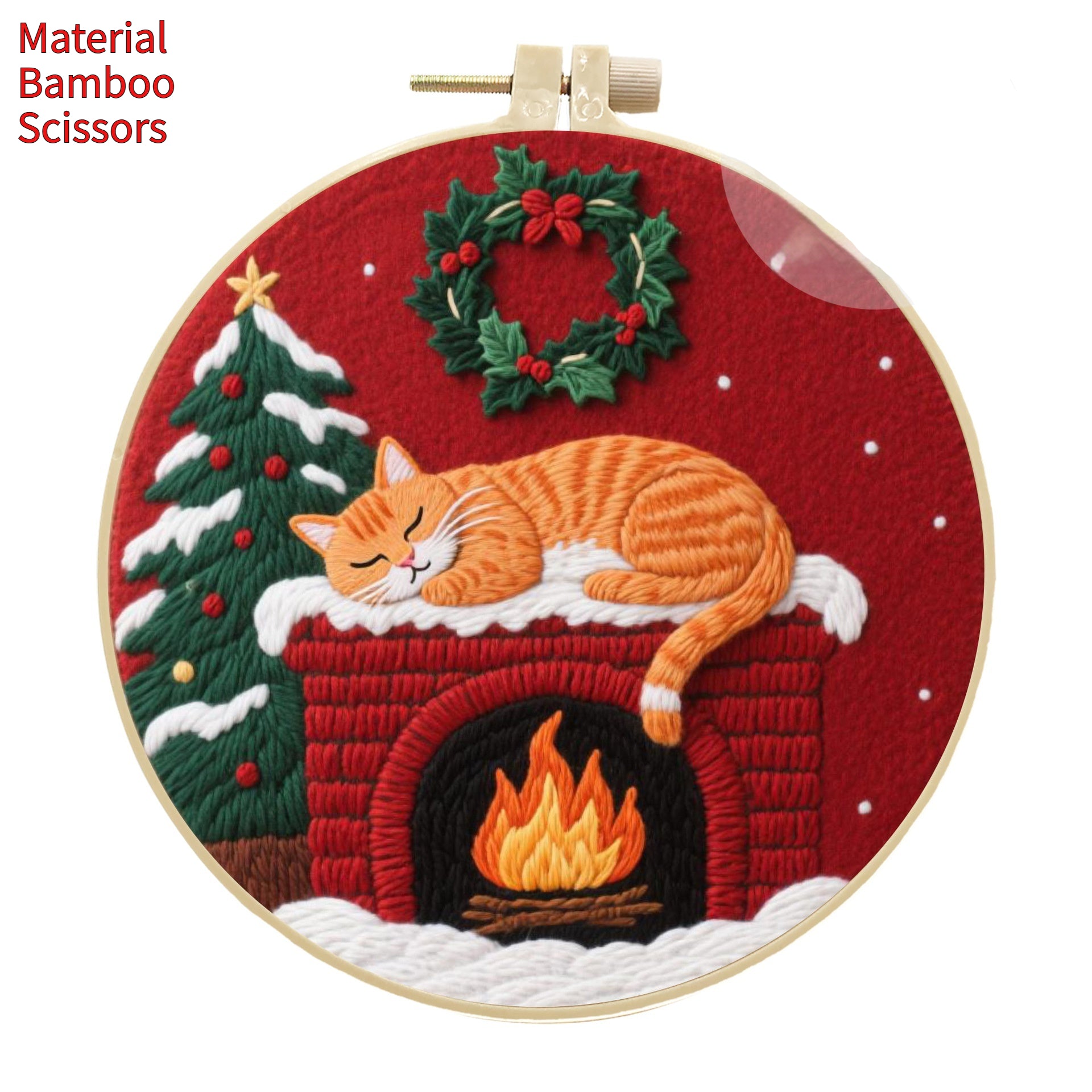 Cat Broderie artisanale Diy Matériau Package