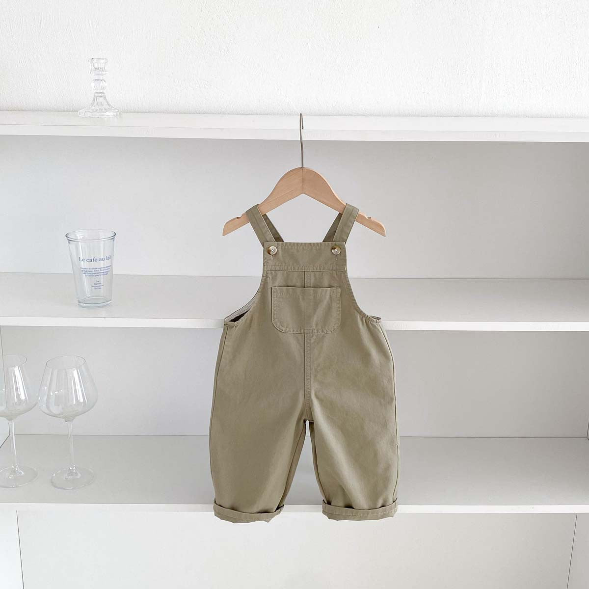 Le bébé et le jeune enfant Denim costume de saut occasionnel avec des paillettes
