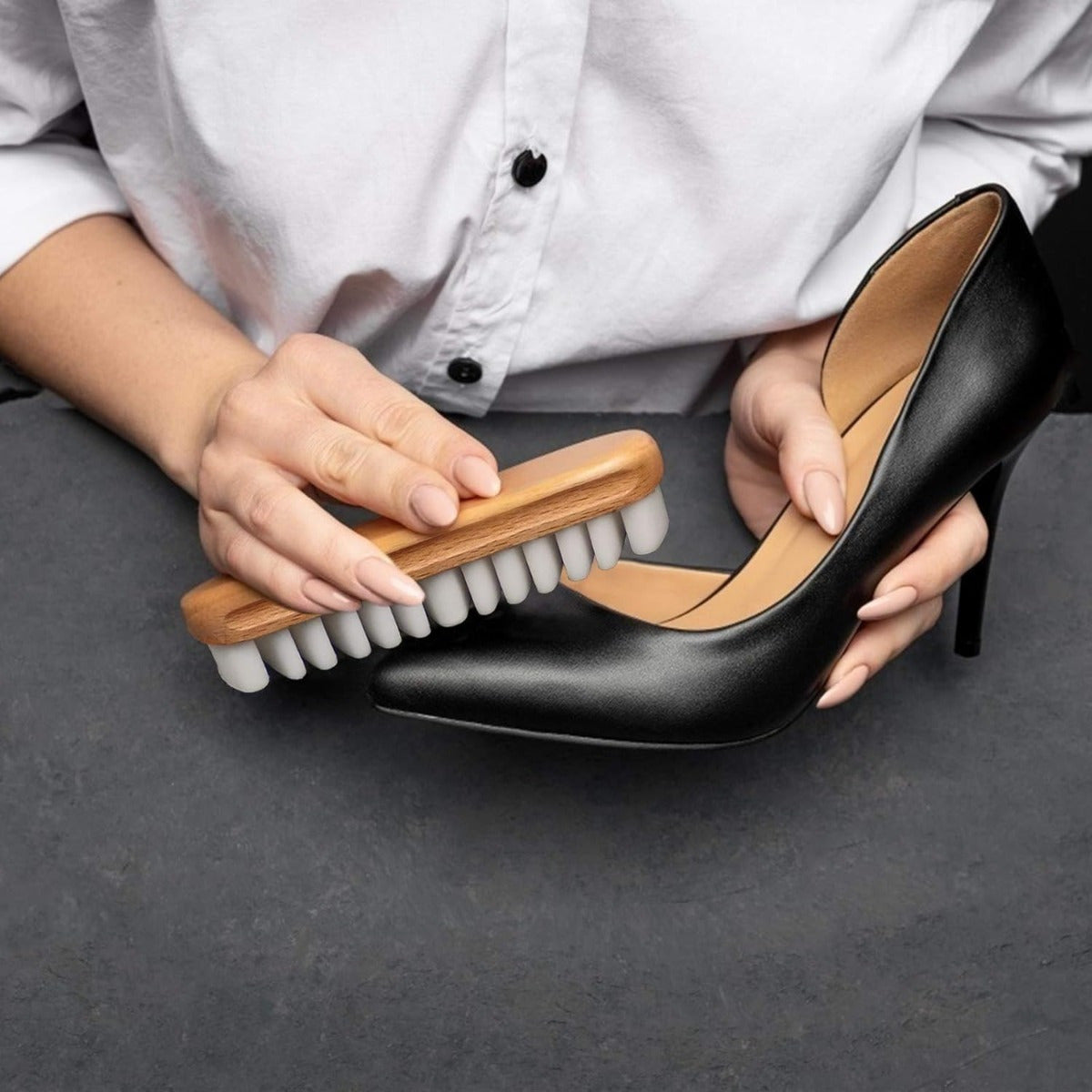 Set de brosse à chaussures 5 pièces pour un entretien et un nettoyage efficaces des chaussures - Pince à main polyvalente pour