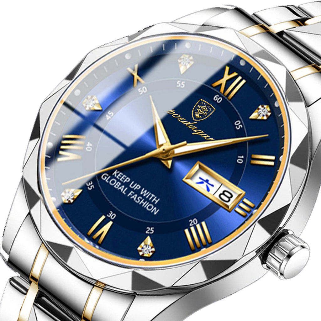Hommes Montre bracelet en cuir Mouvement à quartz