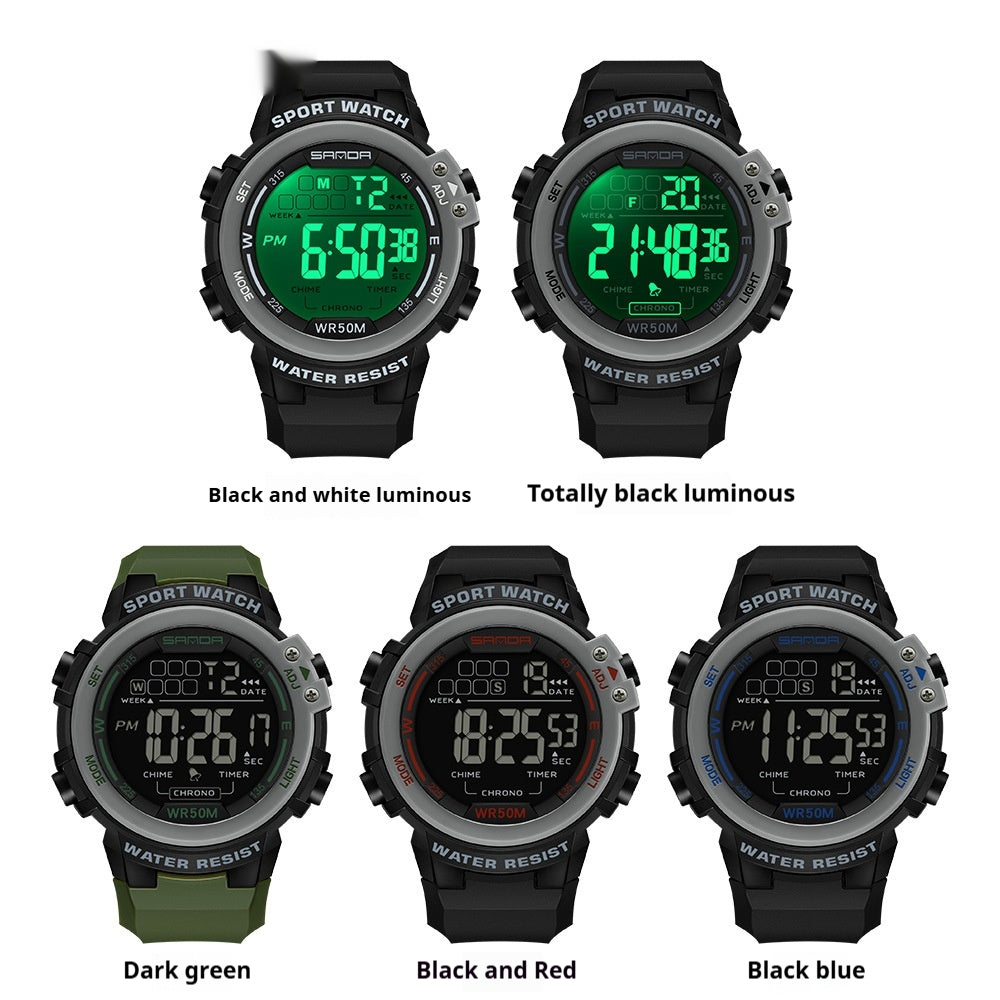 Multifonctionnelle de la mode jeune Tendance Lumineuse Homme Montre