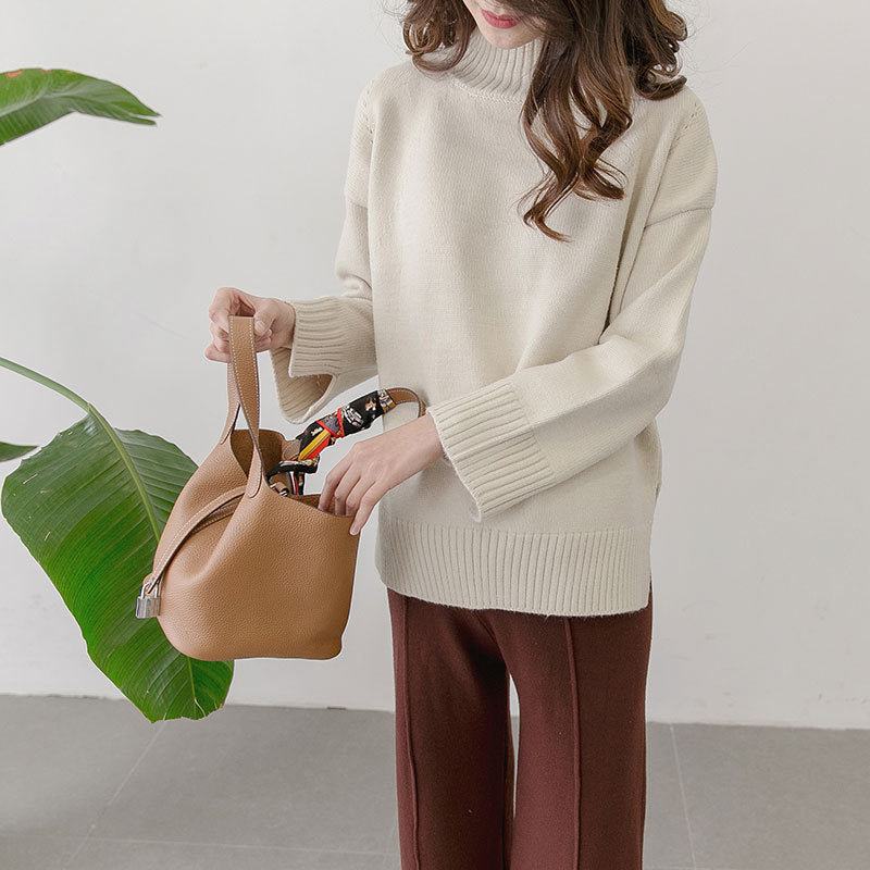 Coréen hiver maternité femmes enceintes taille pull encolure lâche soutien