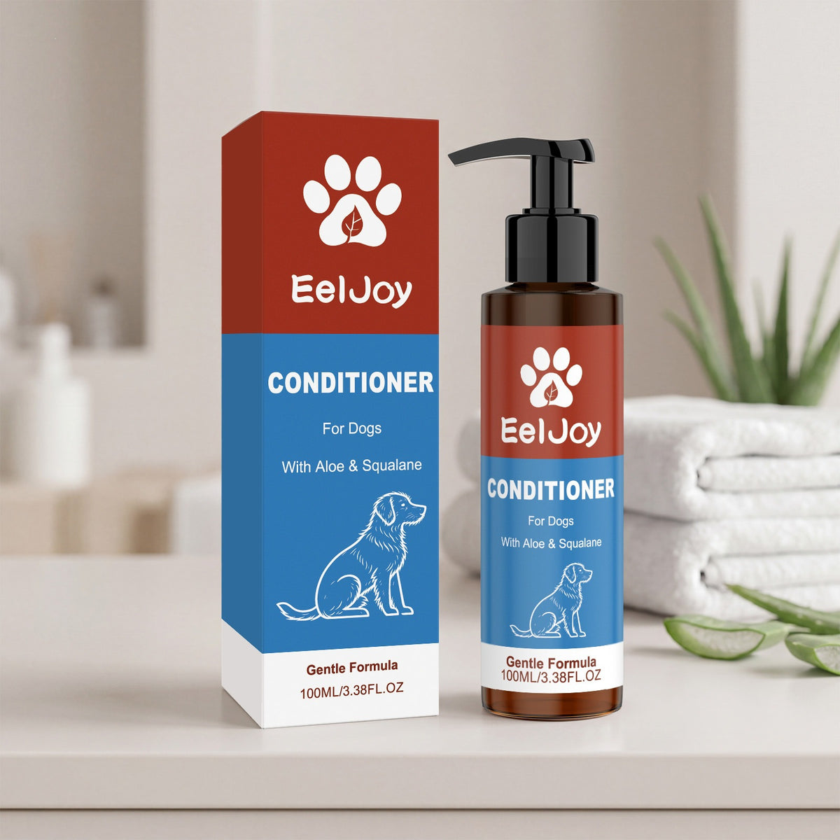 Aeljoy conditionneur de cheveux chien doux nettoyage et soins pour les animaux