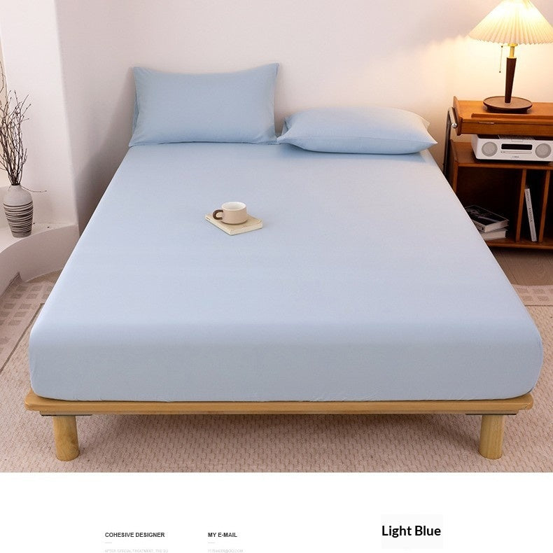 Lavé brossé de couleur solide feuille ajustée anti-dérapant couverture de lit tout-Inclusive Matelas Protecto