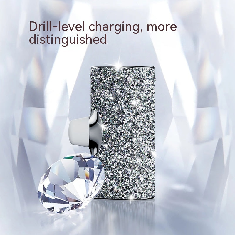 Diamond Pocket Capsule Emergency Power Bank Mini Lipstick intégré au diamant Petit Portable