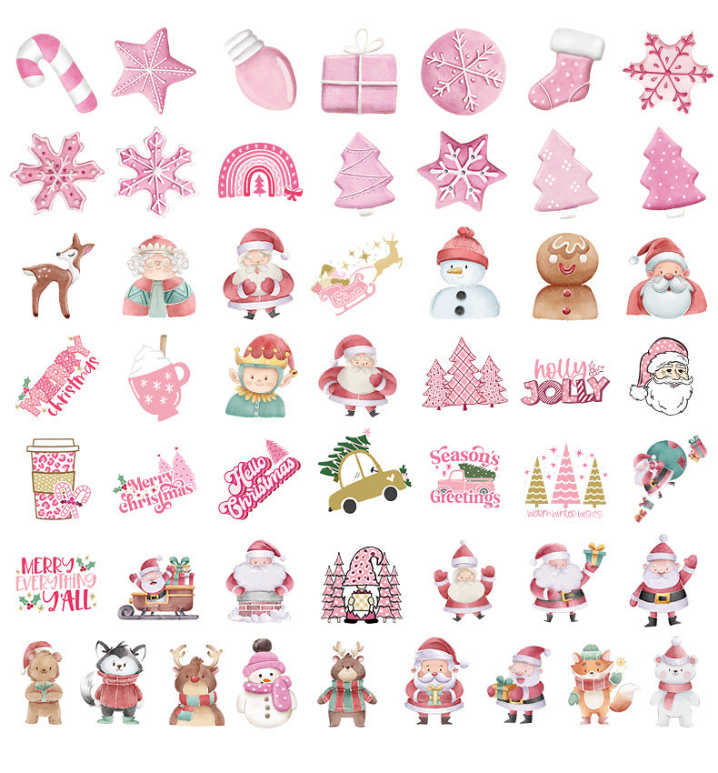 50 mignon décoration de Noël autocollant de voiture téléphone mobile ordinateur Guitar notebook étanche