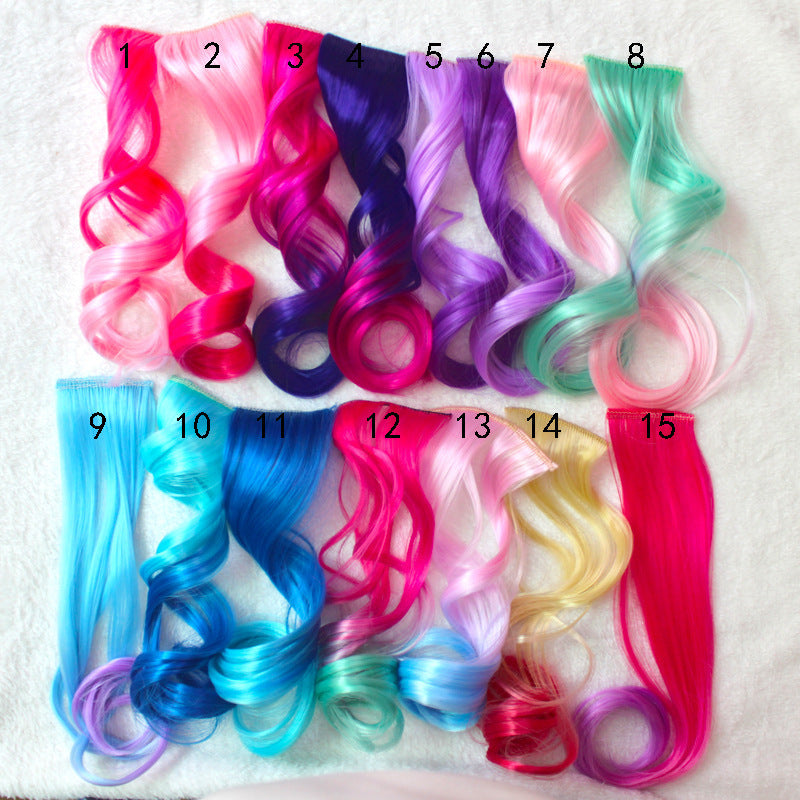 Gradient Curly Accessoires capillaires pour enfants faits à la main