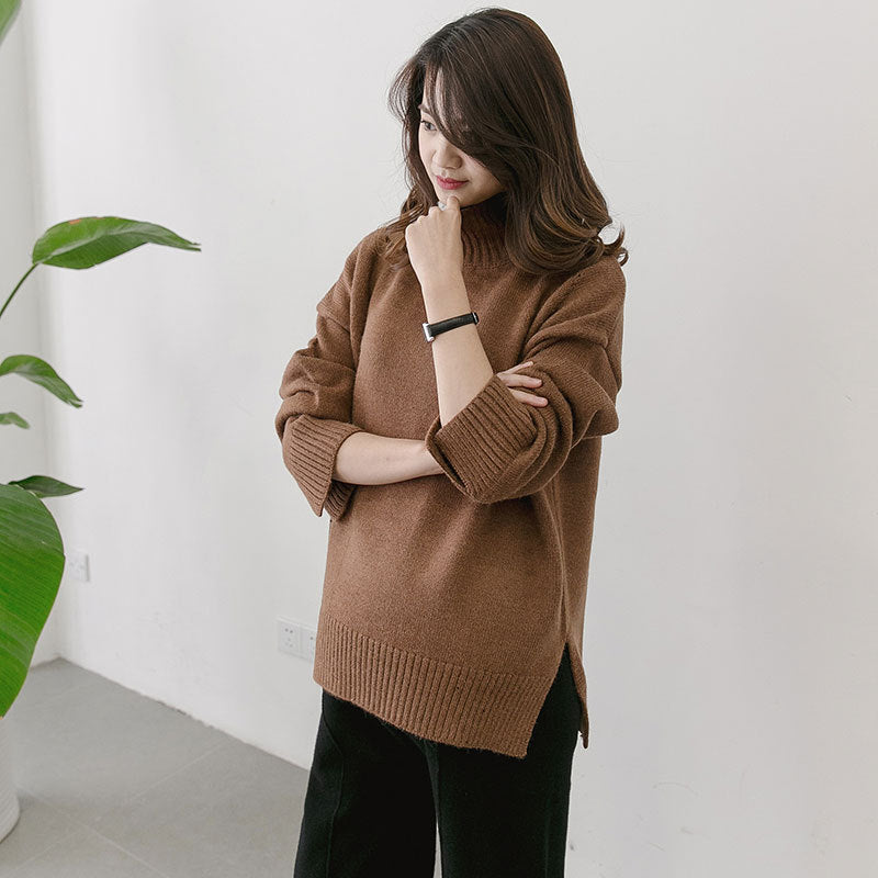 Coréen hiver maternité femmes enceintes taille pull encolure lâche soutien