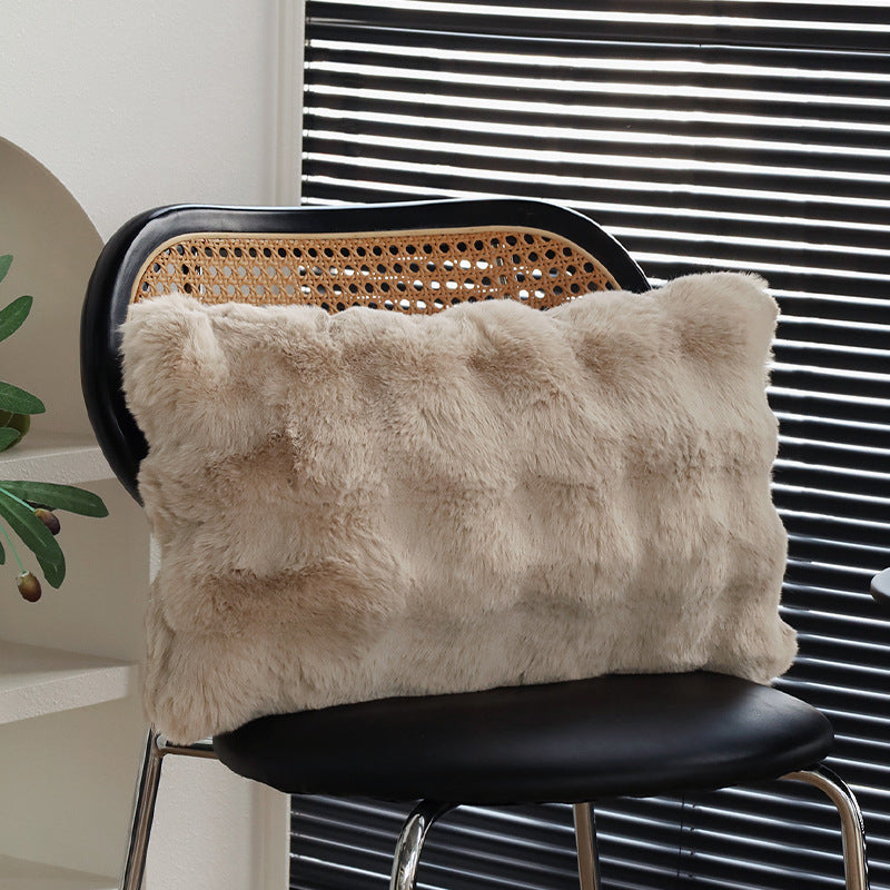 Couverture d'oreiller en peluche haut de gamme pour l'hiver