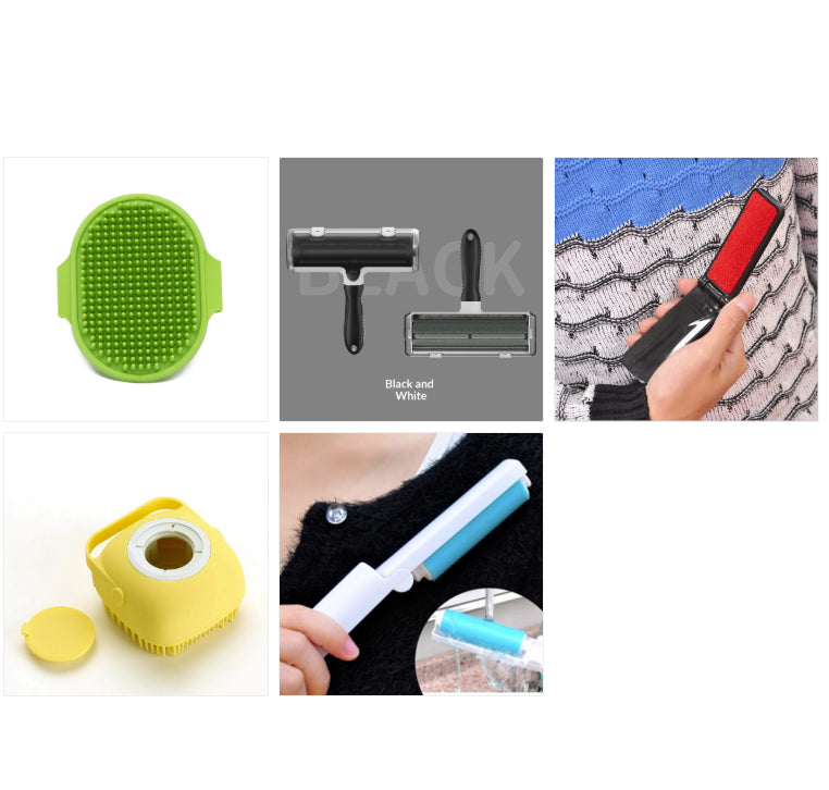 Brosse pour chien et chat avec un rouleau de nettoyage pour enlever la fourrure