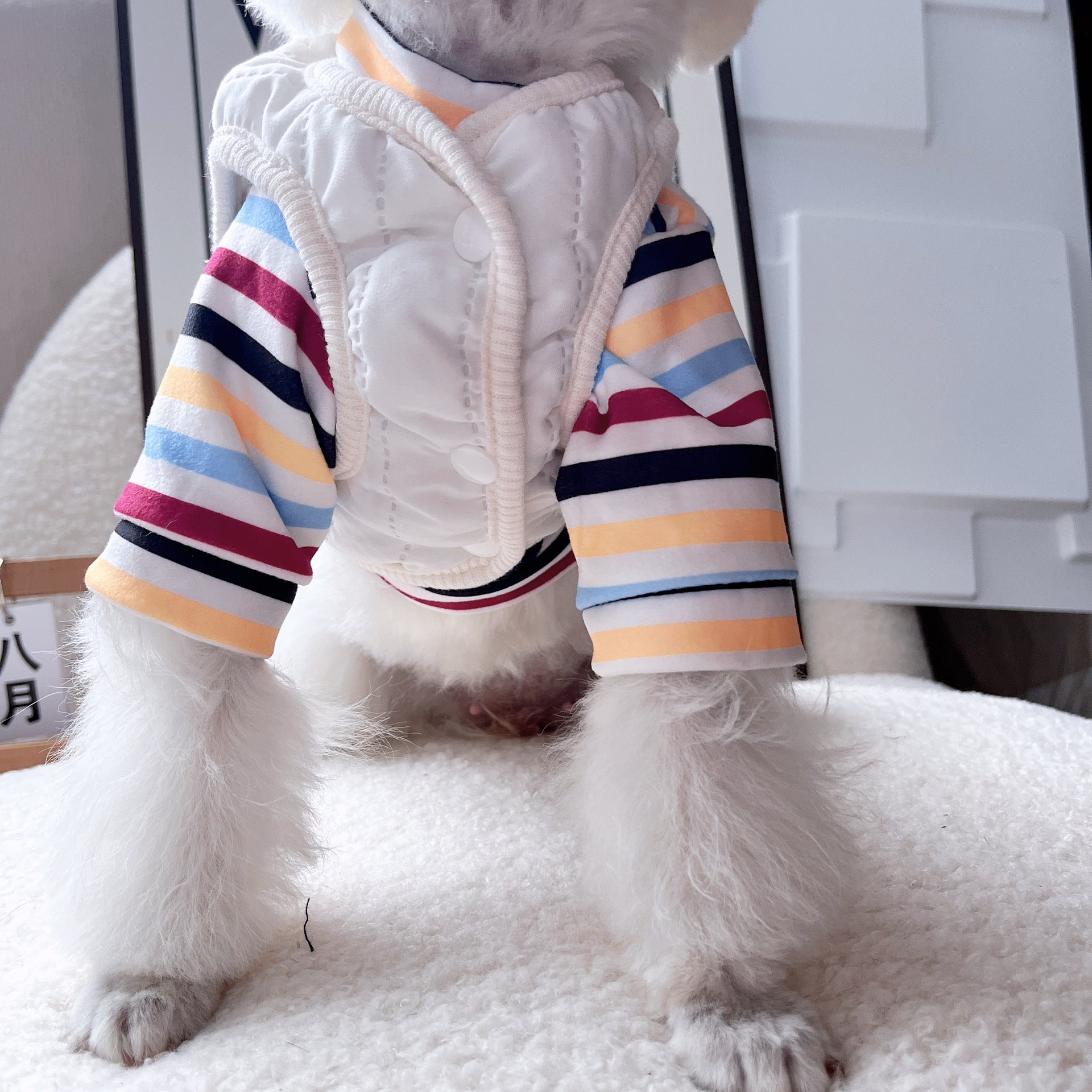 AutumnWinter Warm Dog Vest Deux-Piece Set