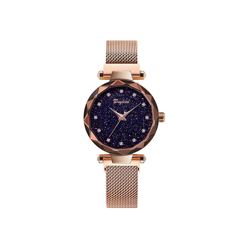 Starry Sky Lady Trendy Montre Quartz à aimant imperméable