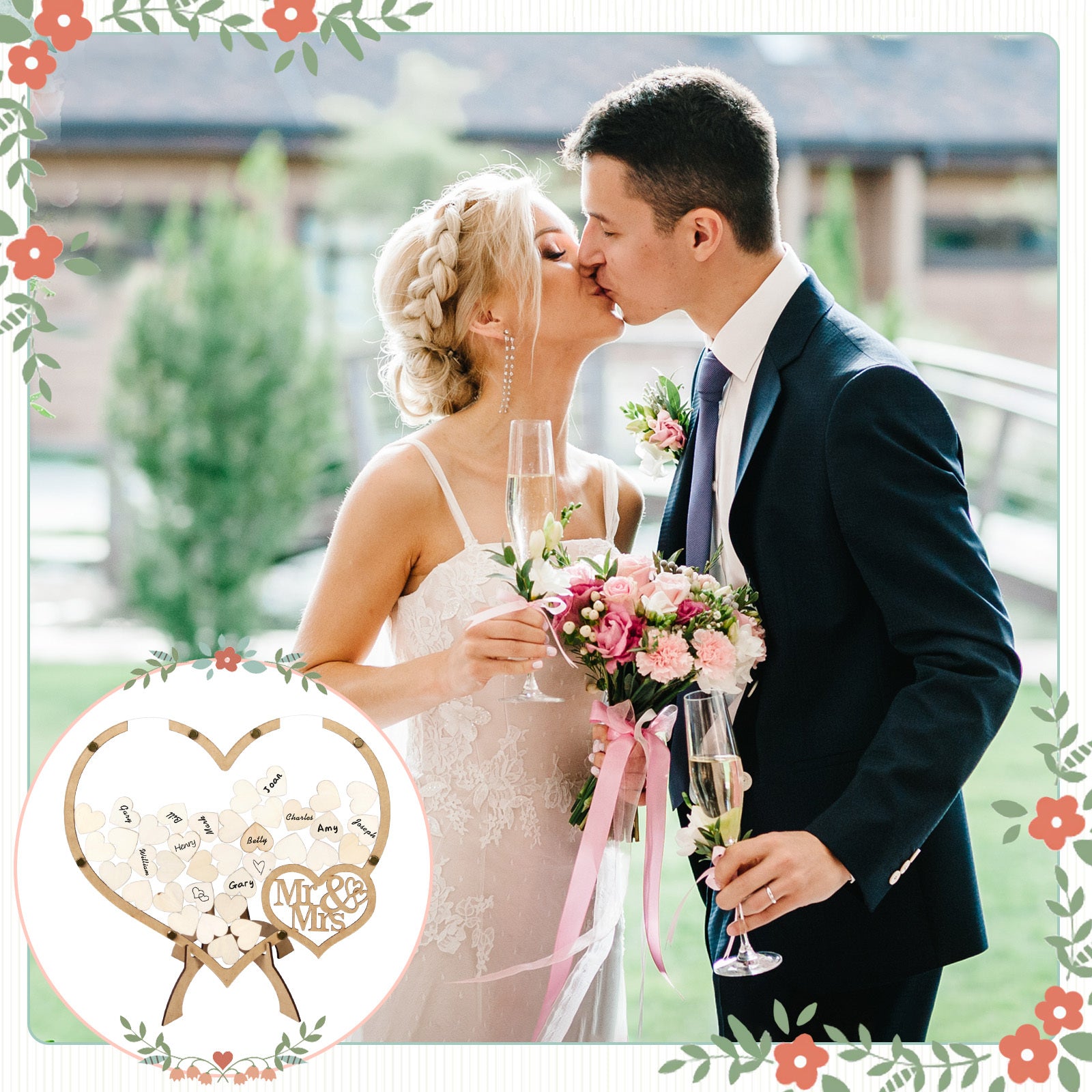 Ensemble de livres d'invités de mariage
