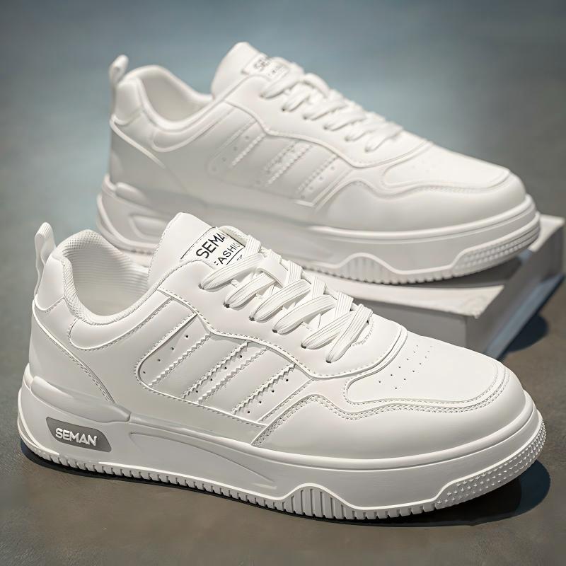 Respirant Blanc Platform Sneakers