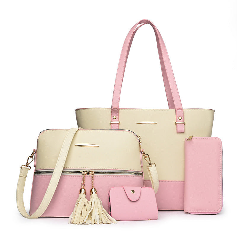 Pitching Color-Block Tassel Fashionable Sac à Grande Capacité