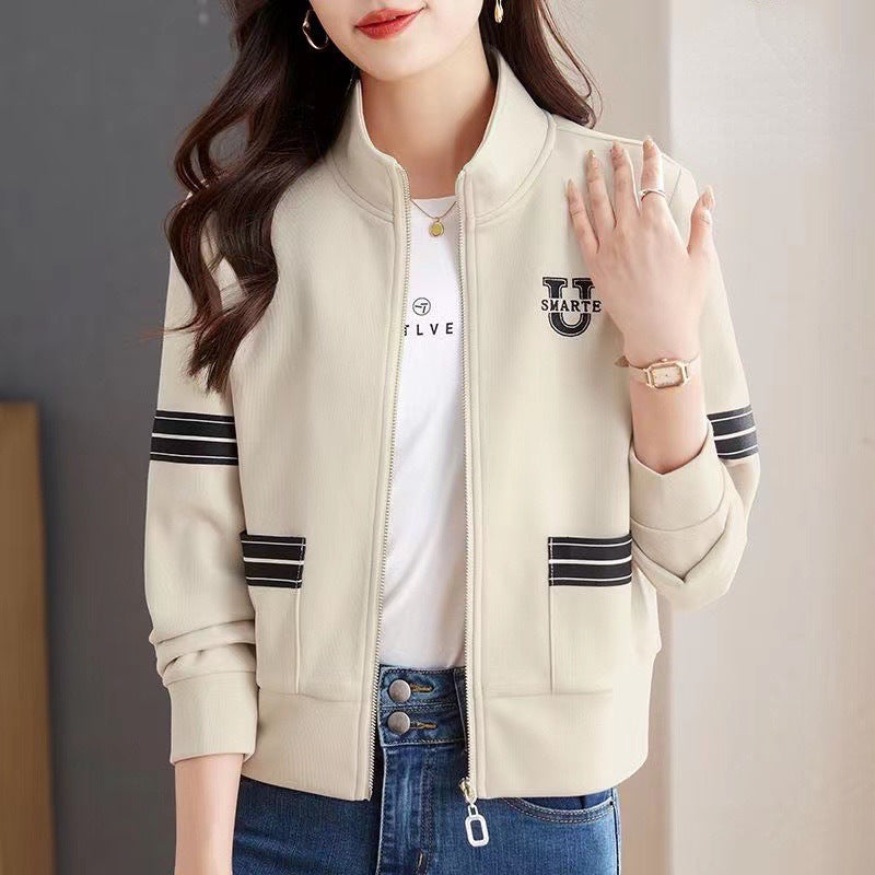 Bouton-Up Zipper Veste Pour Blouse Femme En Style Coréen Chandail à Capuche