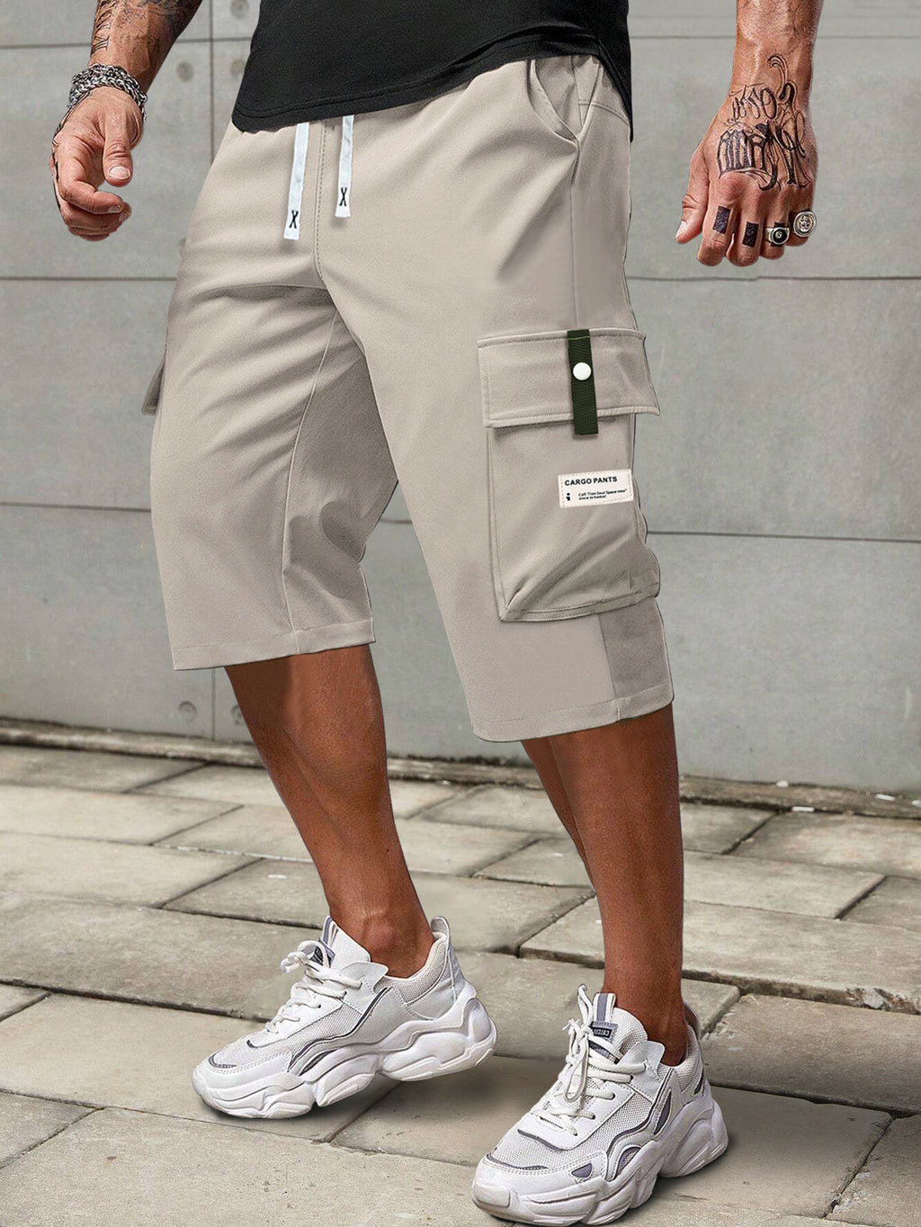 Taille de l'Europe Thin Straight Cropped Pantalons homme Cargo Short d'été Ove de sport des garçons