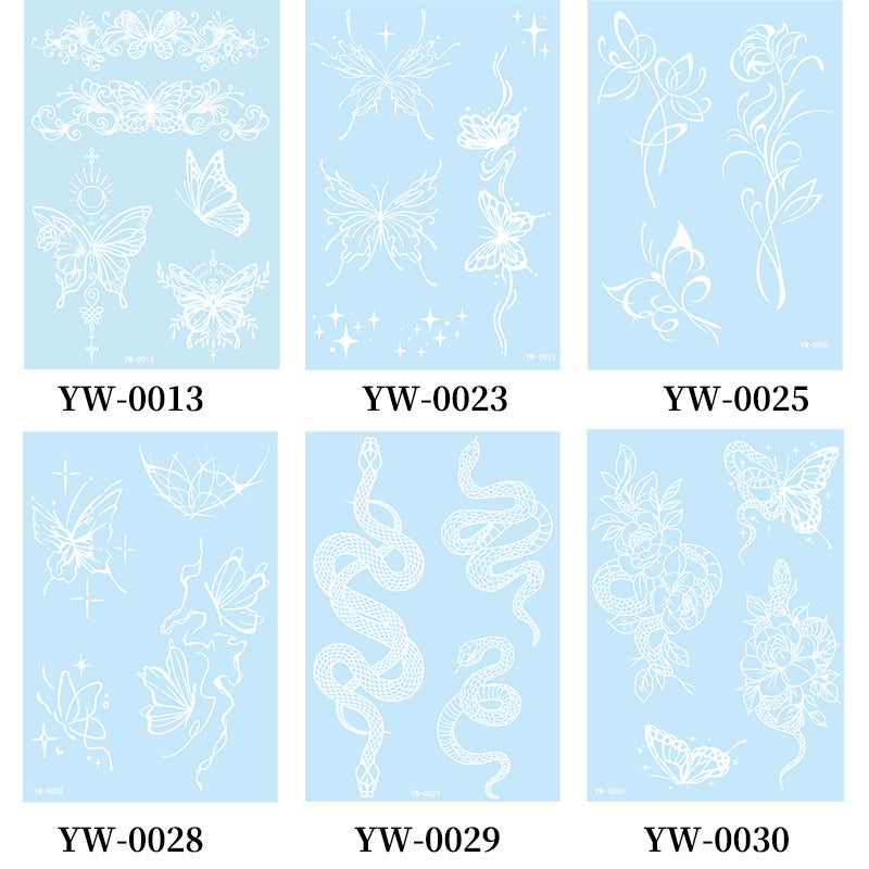 Stickers Tattoo Glow In The Dark Henna Intricate Dentelle Hand & Arm Designs pour Halloween Chr