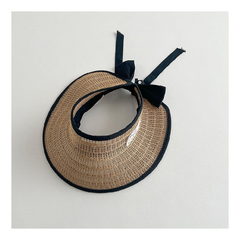 Kids Brimless Straw Hat Femmes Summer Korean Style Wide Brim Fashionable