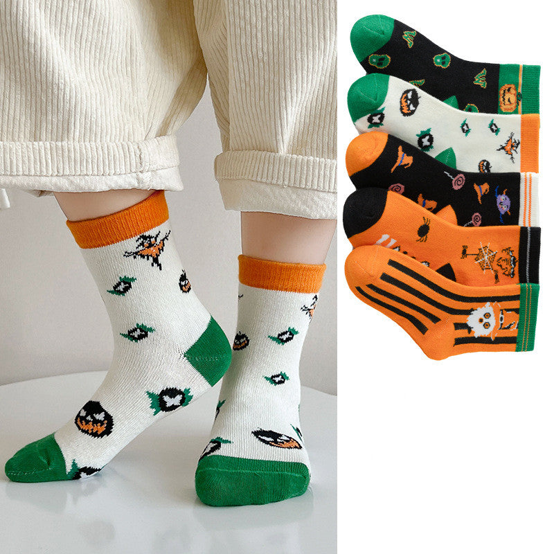 Chaussettes pour tubes d'Halloween simples de mode pour enfants