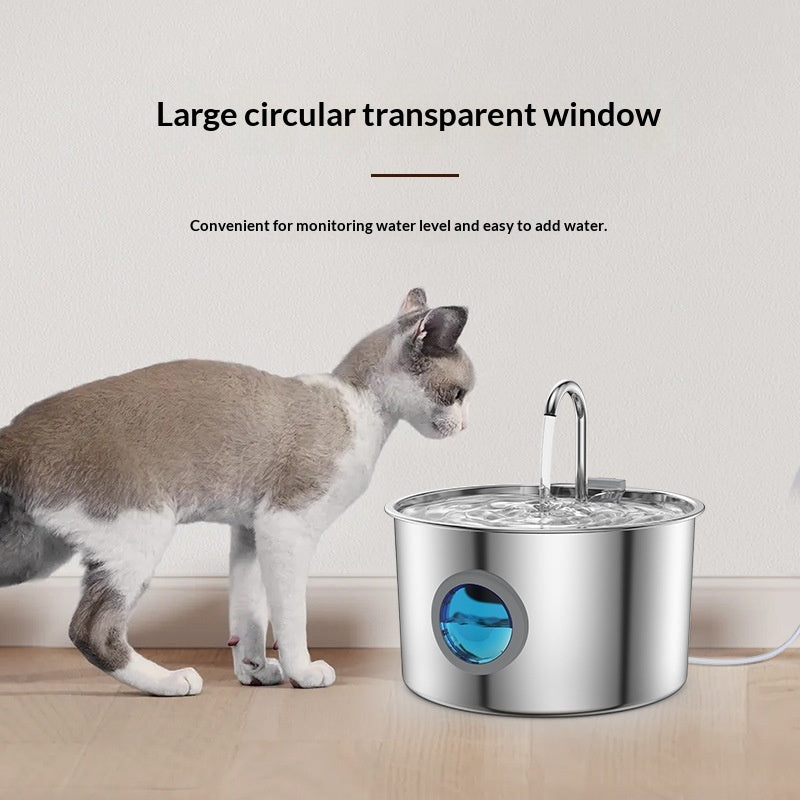 Fontaine d'eau de chat recirculation automatique en acier inoxydable