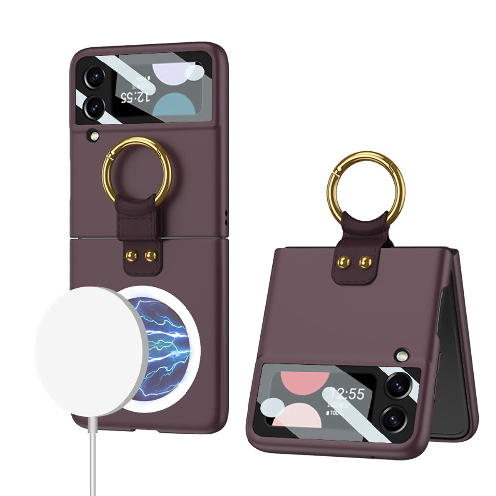 Applicable bague d'écran pliable sans fil chargeur téléphone Case