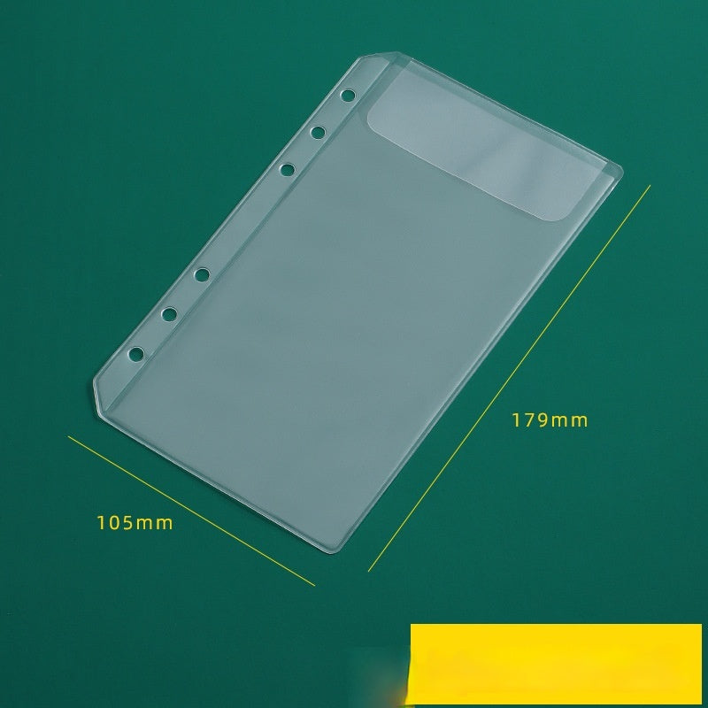 Sac transparent en PVC A5 A6 Sac à fermeture à glissière amovible Sac à fermeture à glissière amovible
