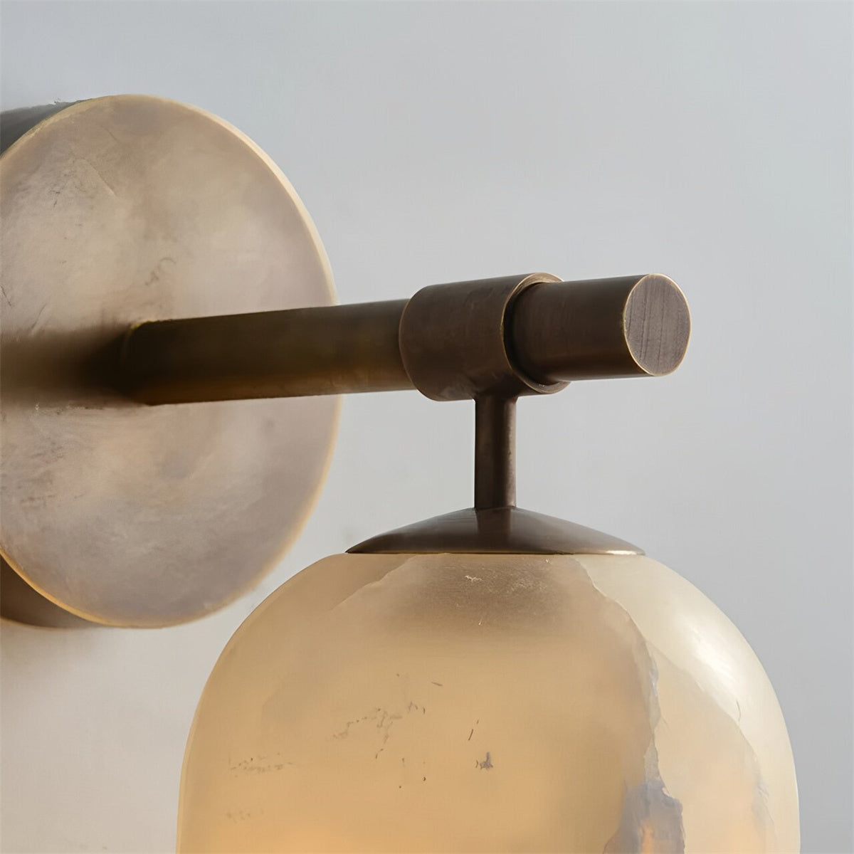 Lampe murale en cuivre de marbre simple En Espagne