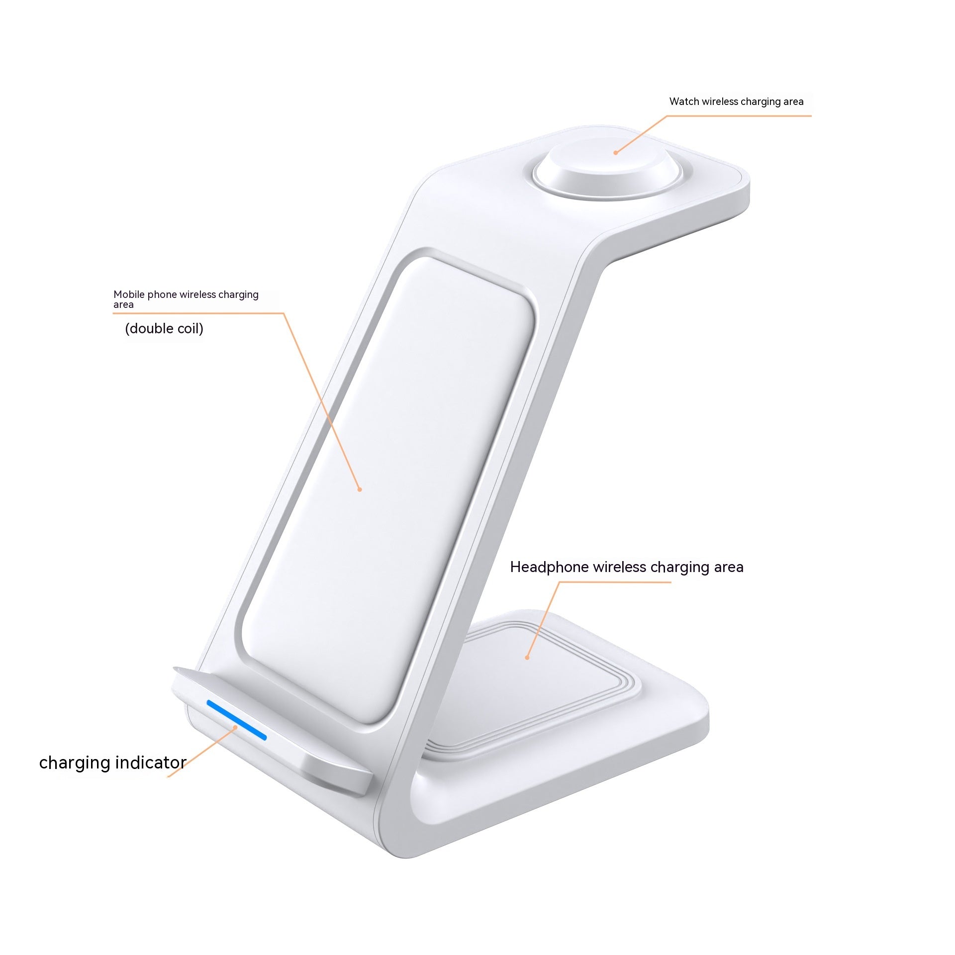 Chargeur sans fil triple-en-un charge rapide bureau vertical
