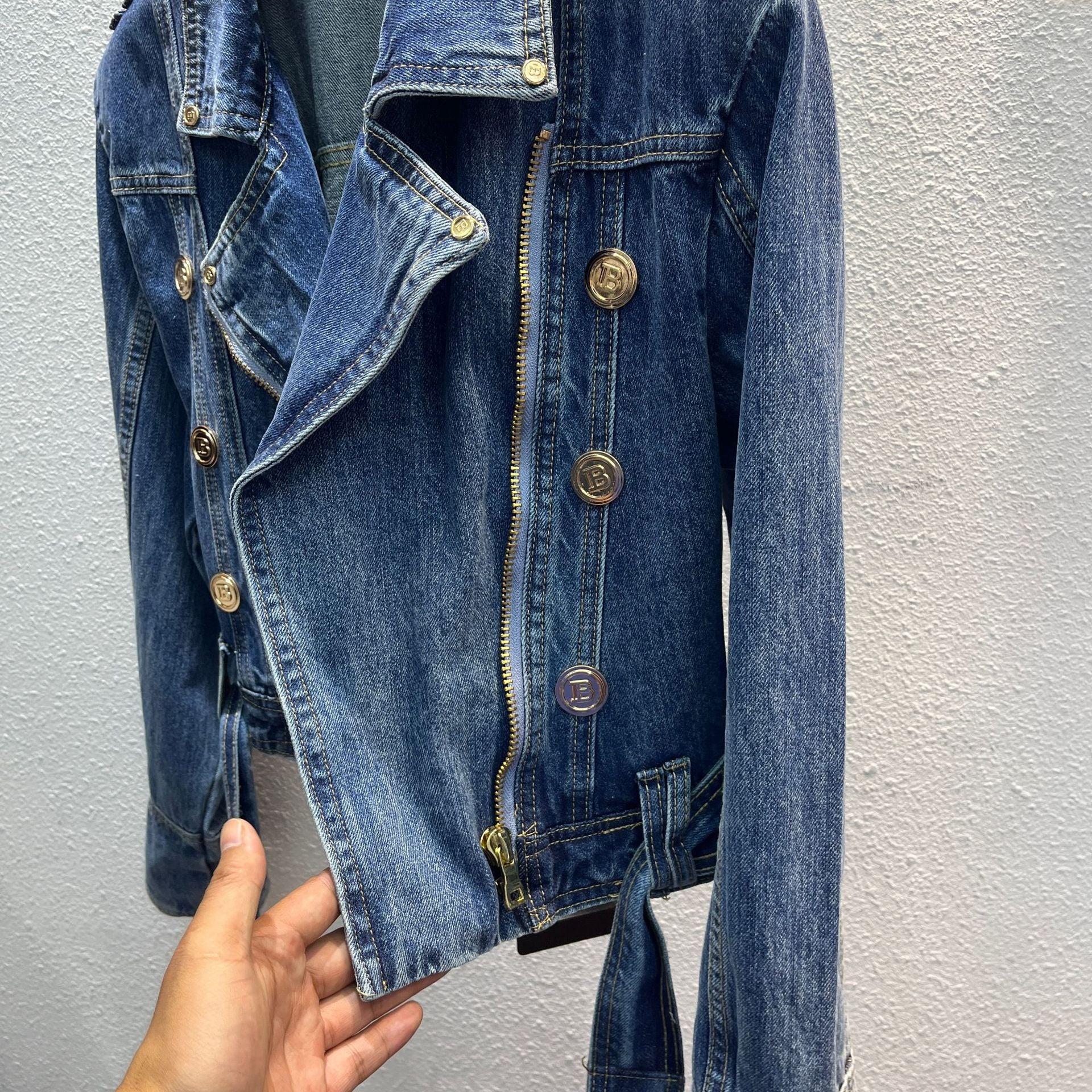 Popular Street Cool Button Denim Coat Style coréen Loose Et Idle Fan Car Top