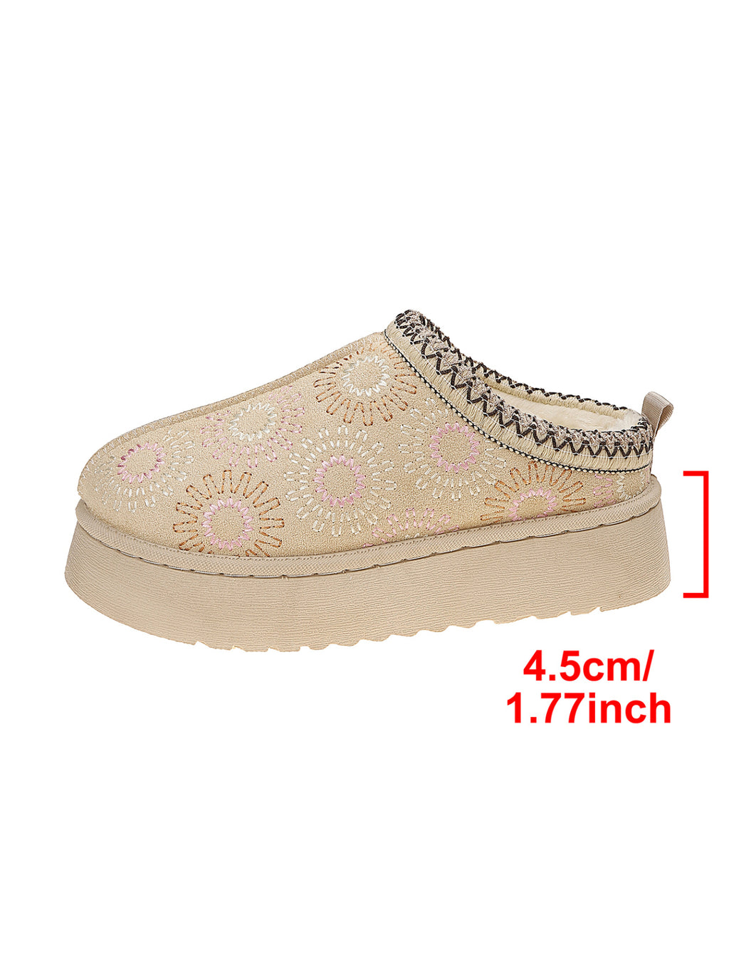 Femmes Chaussures de coton Flèche doublée épais Bottes rembourrées Plus Taille Style ethnique Bottes de neige